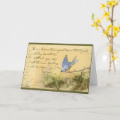 Bluebird on Branch & Victor Hugo Quote Kaart (Gele Bloem)