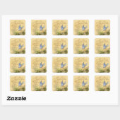 Bluebird on Branch & Victor Hugo Quote Vierkante Sticker (Vel)