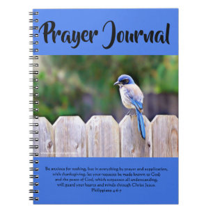  Bluebird on Fence Prayer Journal Notitieboek