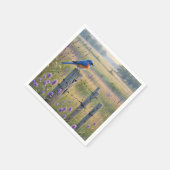 Bluebird op een hek post servet (Hoek)