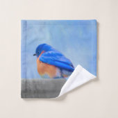 Bluebird Painting - Original Bird Art Bad Handdoek (Wasdoekje)