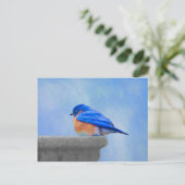 Bluebird Painting - Original Bird Art Briefkaart (Staand voorkant)