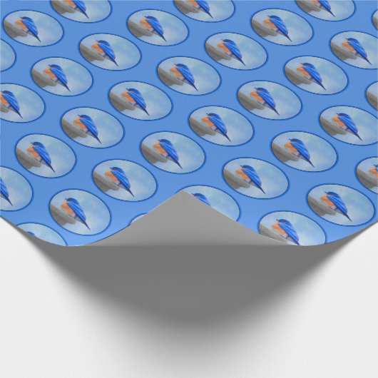 Bluebird Painting - Original Bird Art Cadeaupapier (Hoek)