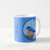 Bluebird Painting - Original Bird Art Koffiemok (Voorkant rechts)