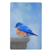 Bluebird Painting - Original Bird Art Mini Klembord (Achterkant)