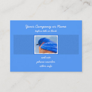 Bluebird Painting - Original Bird Art Visitekaartje