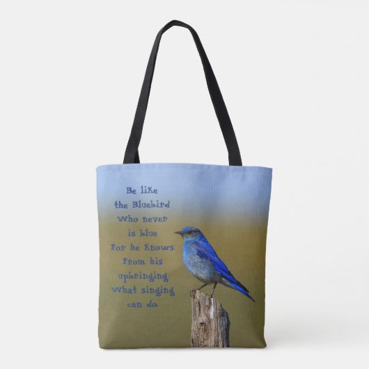Bluebird Quote Draagtas (Achterkant)