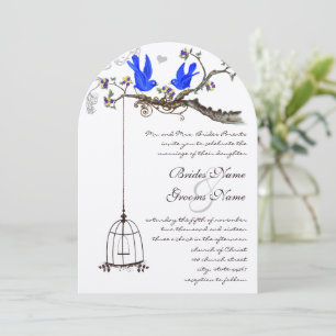  Bluebird Royal Blue Blooms Weddenschap Kaart