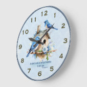 Bluebird Schrift Klok Vogelhuis Prediker (Hoek)