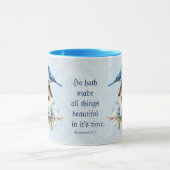 Bluebird Scripture Mug Birdhouse Ecclesiastes (Centre)