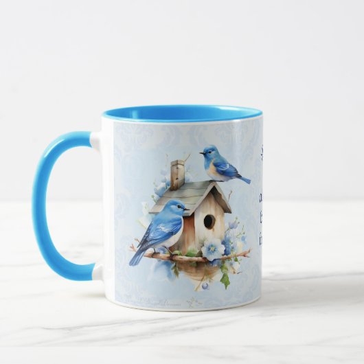 Bluebird Scripture Mug Birdhouse Ecclesiastes (Gauche)
