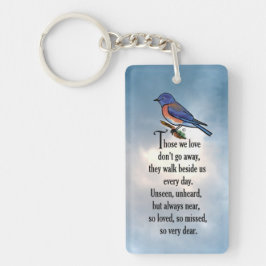 Bluebird "So Loved" gedicht Sleutelhanger