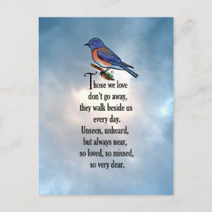 Bluebird "so Loved" Poem Briefkaart