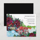 BLUEBIRD STAR OF DAVID Bat mitzvah Carte de répons (Devant / Derrière)