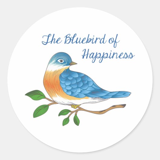 BLUEBIRD VAN DE ZIEKTE RONDE STICKER (Voorkant)