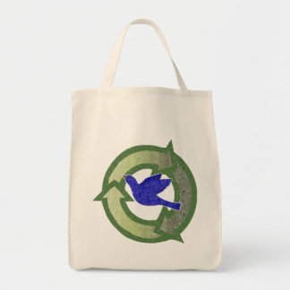 Bluebird Vintage Organic Recycling Boodschappentas Tote Bag