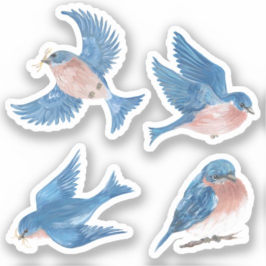 Bluebird Vinyl Stickers (Voorkant)
