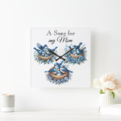 Bluebird wandklok vierkante klok (Huis)