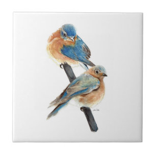 Bluebird Waterverf Art Decor Tegeltje