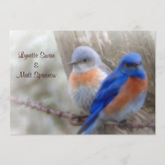 Bluebird Wedding Invitations Kaart