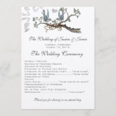  Bluebird Wedding Programs Programma (Voorkant)