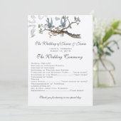  Bluebird Wedding Programs Programma (Staand voorkant)