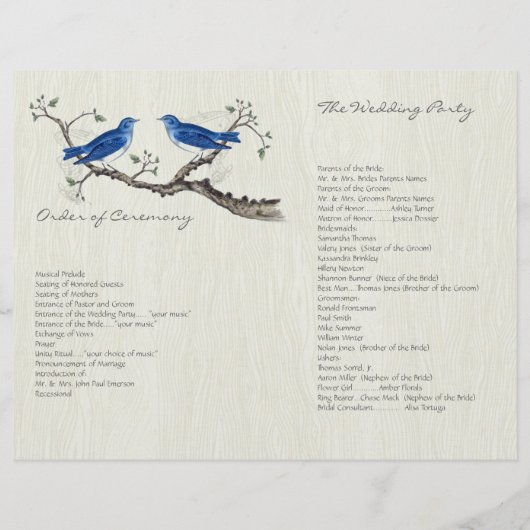  Bluebird Woodgrain Programme (Achterkant)