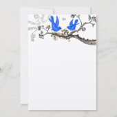  Bluebird Yellow & Paars Wedding Invite Kaart (Achterkant)