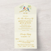 Bluebirds All in One Wedding Uitnodigen All In One Uitnodiging (Binnen)