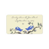 Bluebirds Bewaar de datum RSVP Etiket (Voorkant)