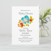 Bluebirds Bird Baby Shower Invitations (Debout devant)