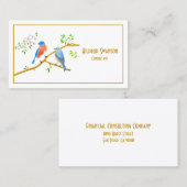 Bluebirds Carte de visite blanc (Devant / Derrière)