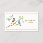 Bluebirds Carte de visite blanc (Devant)