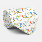 Bluebirds Cravate blanc (Roulé)
