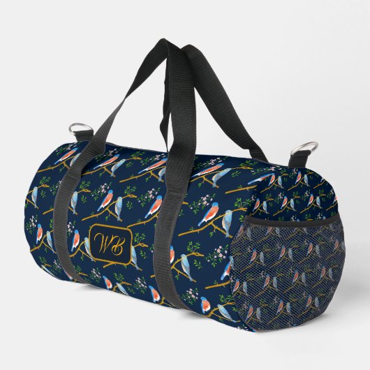 Bluebirds Duffel Bag Dark Blue Plunjezak (Rechterhoek)