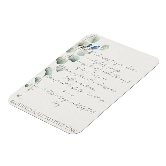 Bluebirds & Eucalyptus Vine Magneet (Linkerzijde)