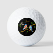 Bluebirds Golf Balls Zwart Golfballen (Voorkant)