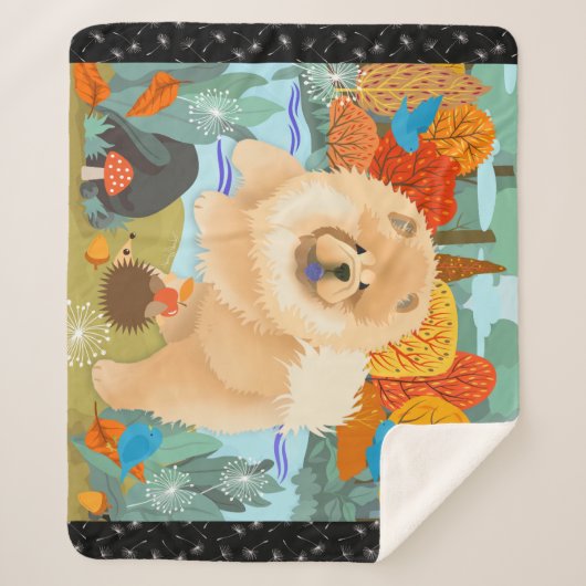 BLUEBIRDS OF HAPPINESS Chow sherpa deken (Voorkant)