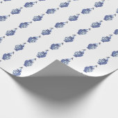 Bluebirds on Ginger Jars Wrapping Paper Cadeaupapier (Hoek)