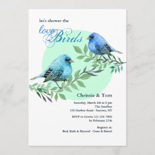 Bluebirds op een Branch Uitnodiging