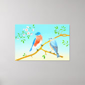 Bluebirds Streched Canvas Afdruk (Voorkant)