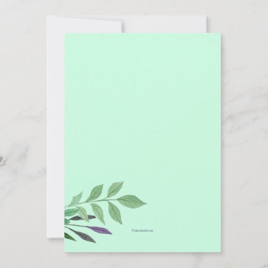 Bluebirds sur une invitation de succursale (Dos)