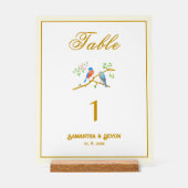 Bluebirds Wedding Acryl Bord (Voorkant)