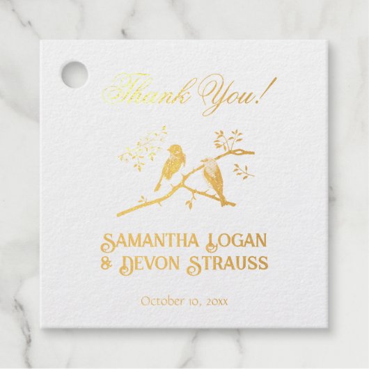 Bluebirds Wedding Bedankjes Labels (Voorkant)