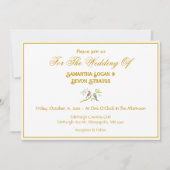 Bluebirds Wedding Invitation 5 x 7 (Devant)