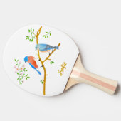 Bluebirds White Tafeltennisbatje (Zijkant)