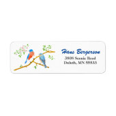 Bluebirds Wit Retouradres Labels (Voorkant)