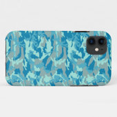 BlueBlast Camo Pattern Case-Mate iPhone Case (Achterkant (horizontaal))