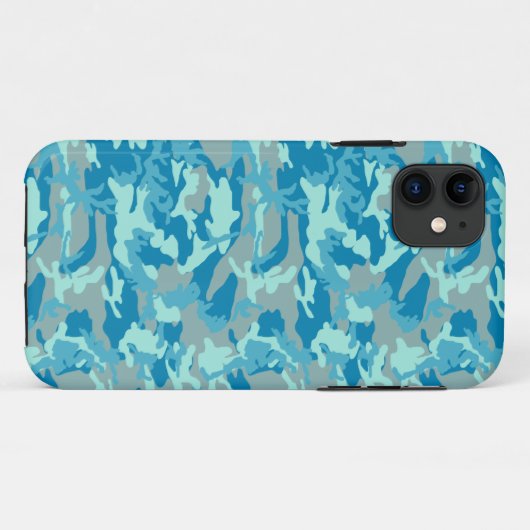 BlueBlast Camo Pattern Case-Mate iPhone Case (Achterkant (horizontaal))