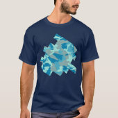 BlueBlast Camo Pattern Digital Sketch T-shirt (Voorkant)